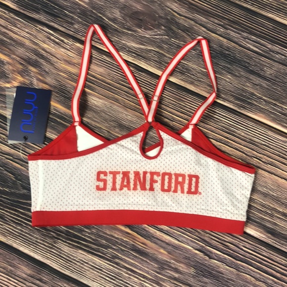 NUYU Other - NUYU Stanford University Cardinals Sports Bra With Keyhole Red White NEW Womens